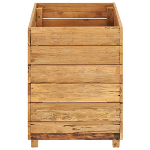 Hochbeet 50x40x55 cm Teak Altholz und Stahl