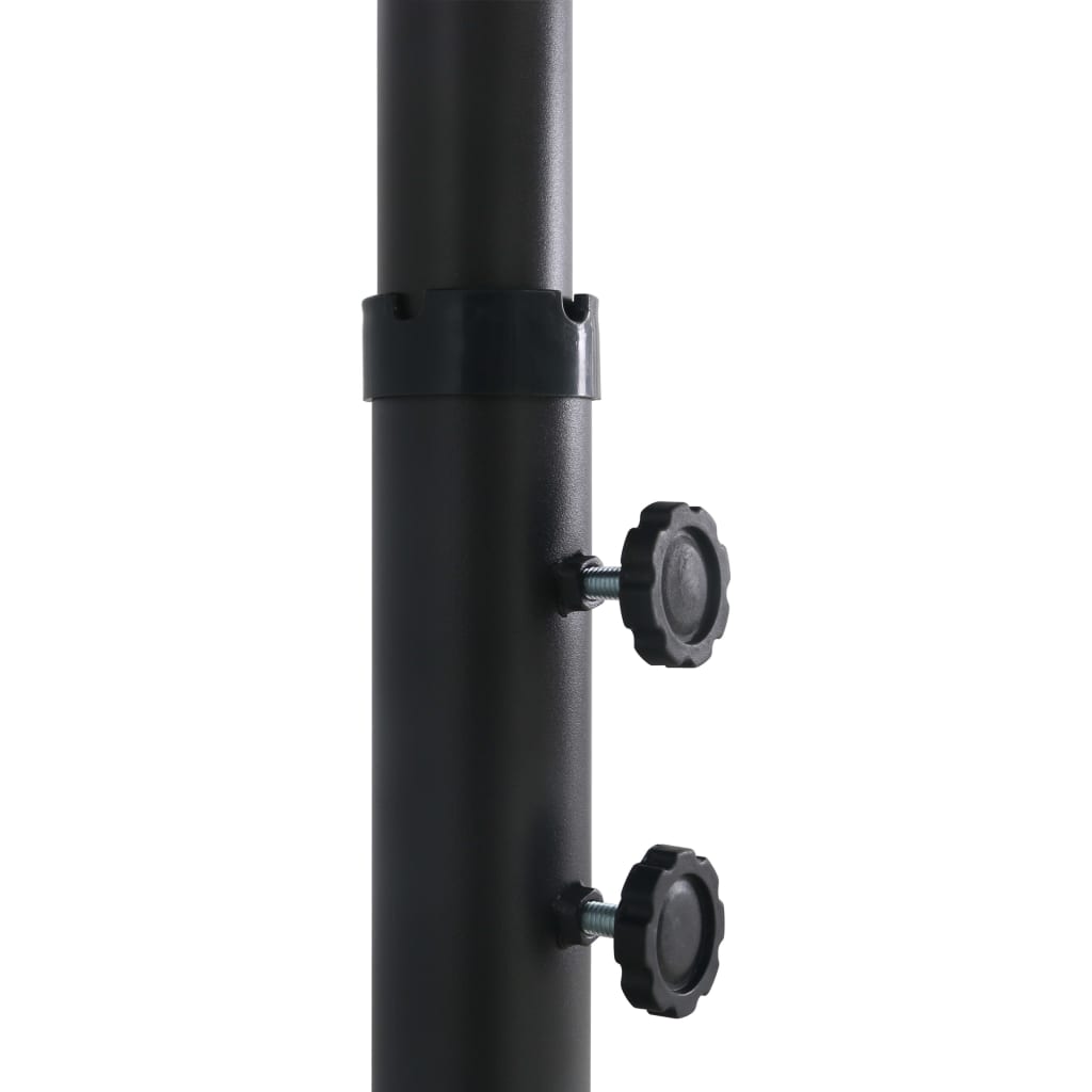 vidaXL Sonnenschirm mit Aluminium-Mast 460x270 cm Schwarz