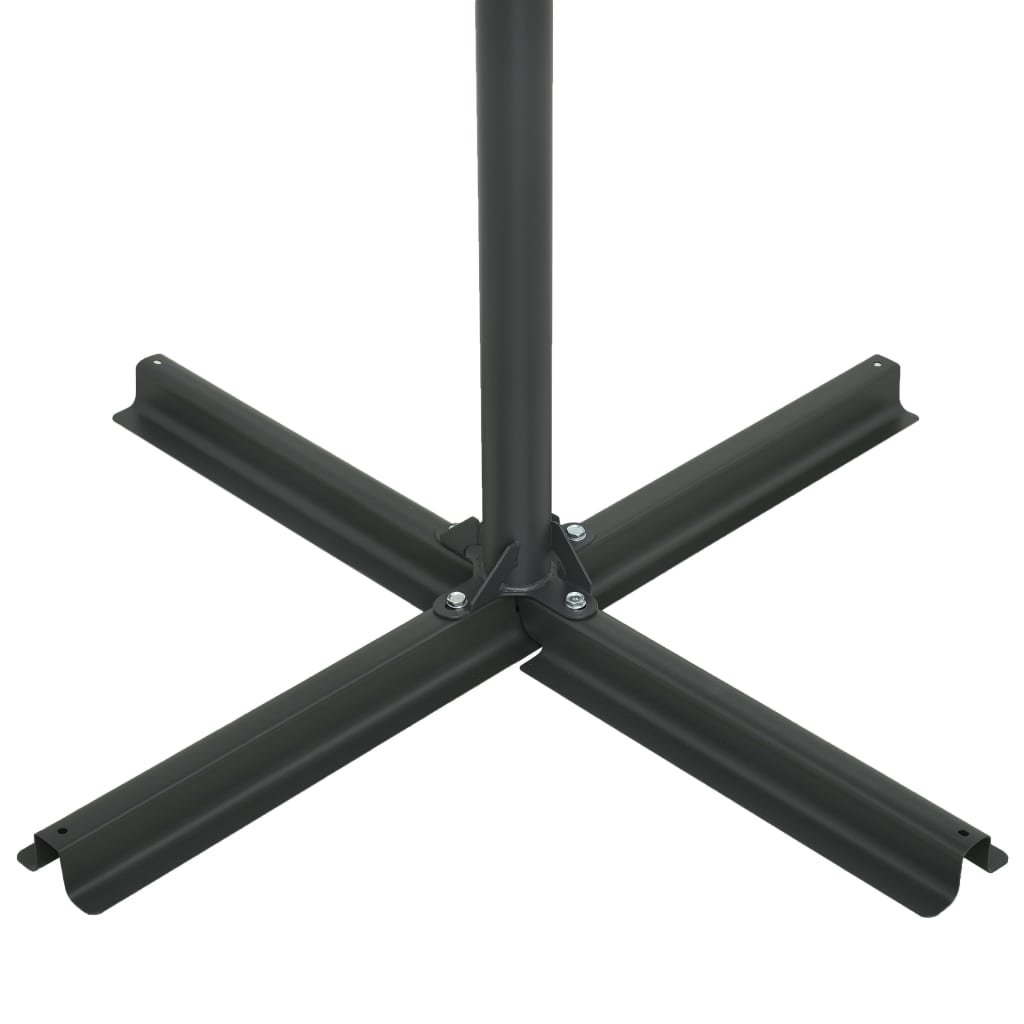 vidaXL Sonnenschirm mit Aluminium-Mast 460x270 cm Schwarz