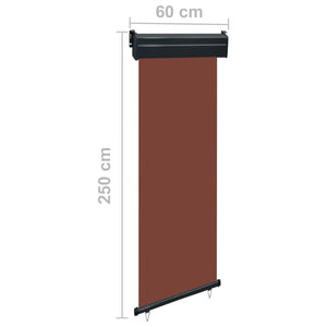 vidaXL Balkon-Seitenmarkise 65x250 cm Braun