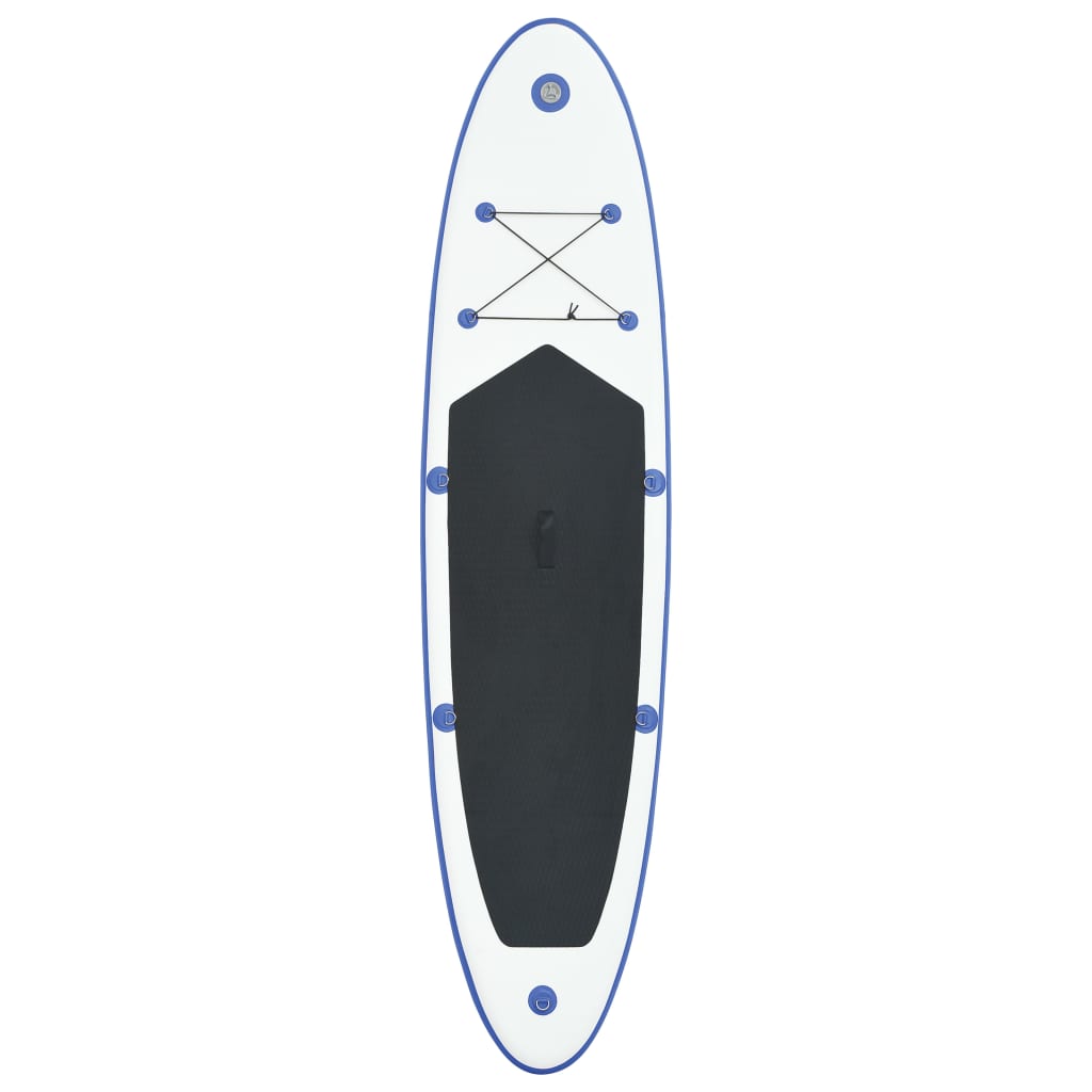 vidaXL Stand Up Paddle Surfboard SUP Aufblasbar Blau und Weiß