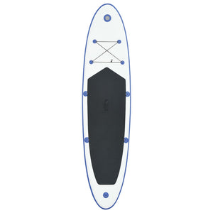 vidaXL Stand Up Paddle Surfboard SUP Aufblasbar Blau und Weiß