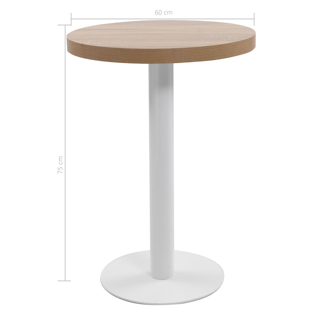 Bistrotisch Hellbraun 60 cm MDF