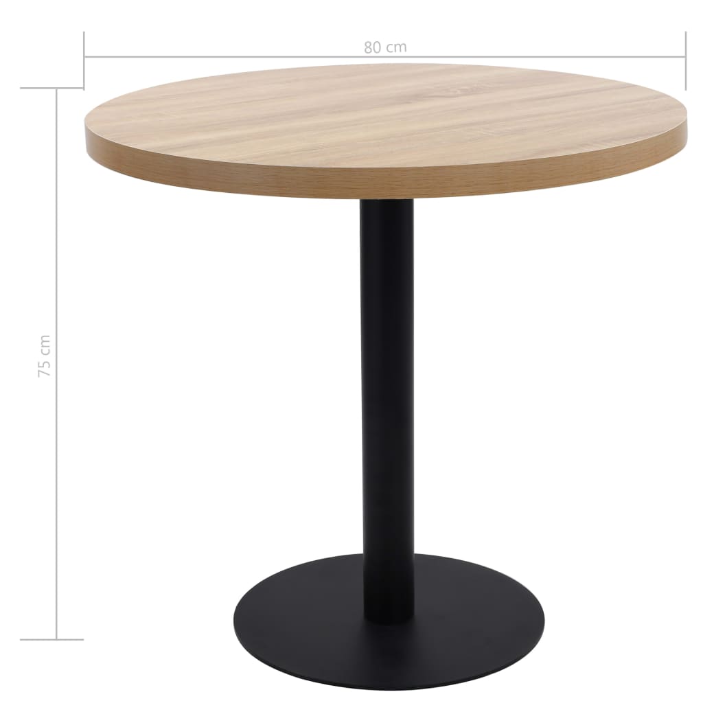 Bistrotisch Hellbraun 80 cm MDF Stilecasa