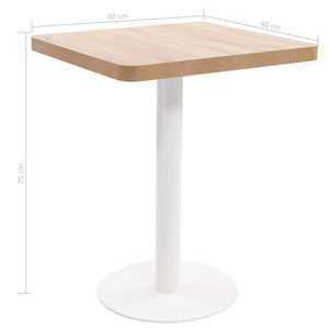 Bistrotisch Hellbraun 60x60 cm MDF Stilecasa