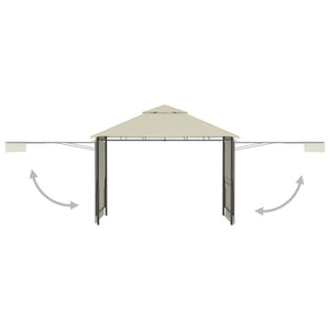 Pavillon mit Doppelt Erweiterten Dächern 3x3x2,75 cm 180 g/m²