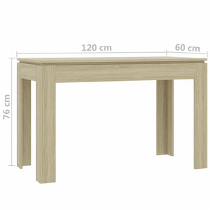 Esstisch Sonoma-Eiche 120x60x76 cm Holzwerkstoff Stilecasa