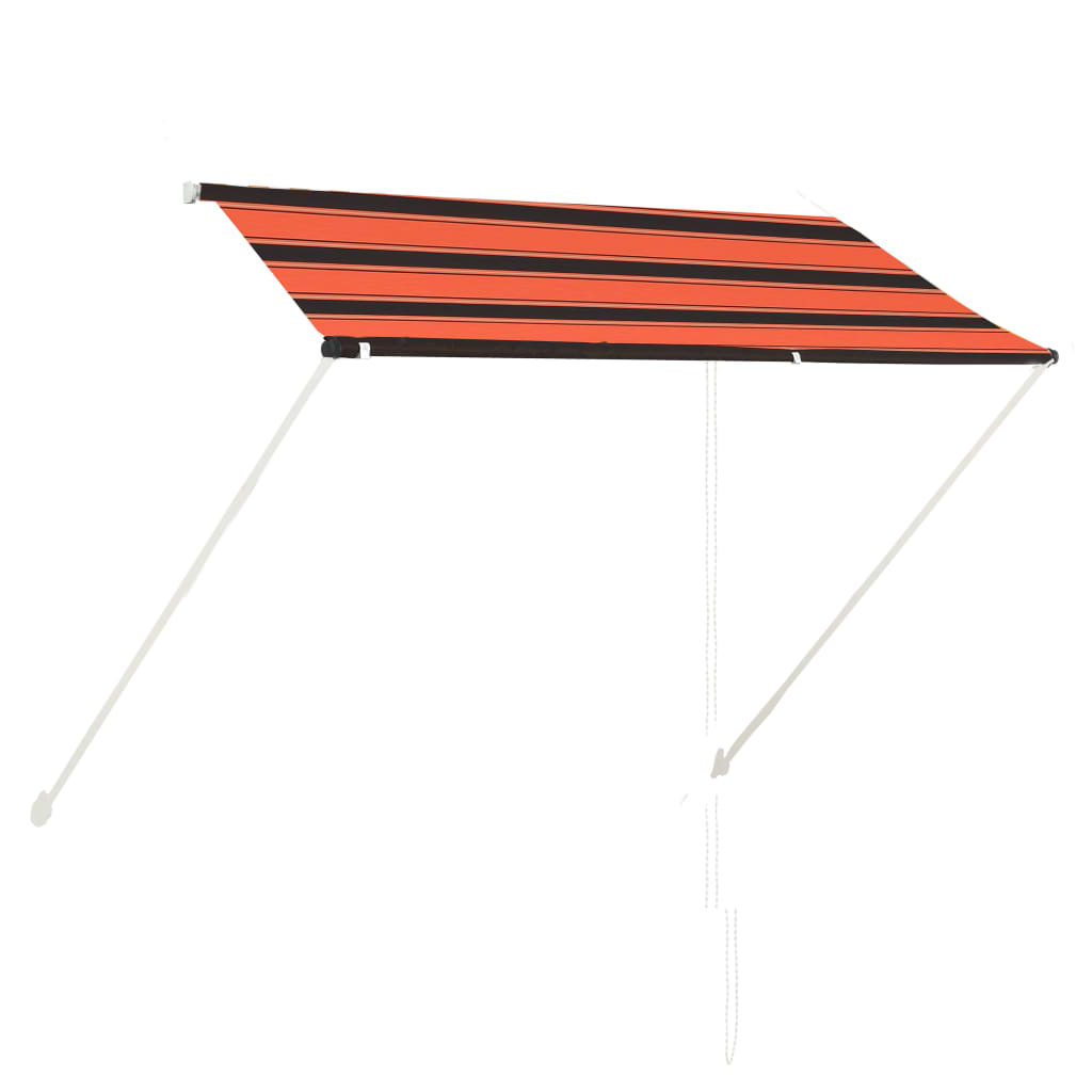 vidaXL Einziehbare Markise 250×150 cm Orange und Braun