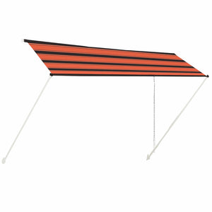 vidaXL Einziehbare Markise 400×150 cm Orange und Braun