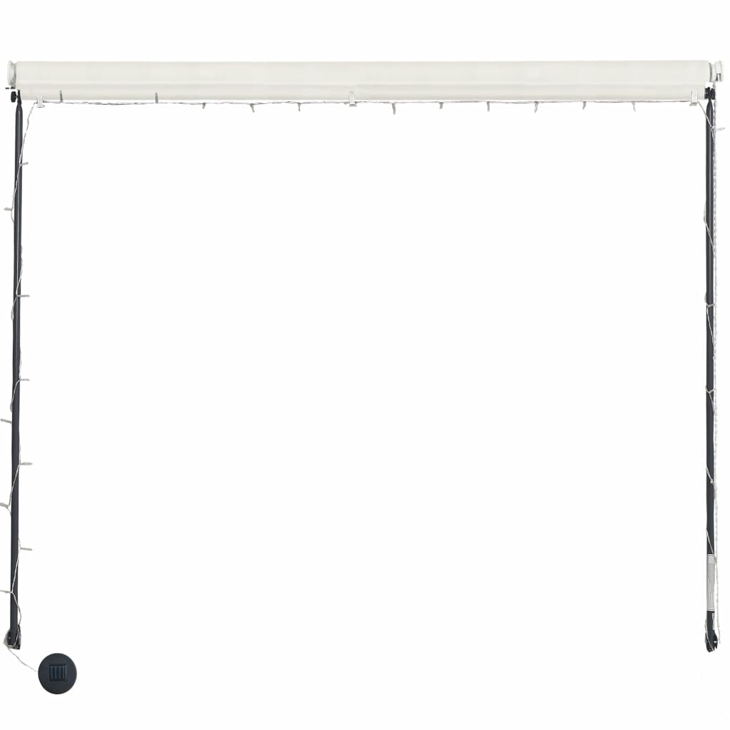 Einziehbare Markise mit LED 400×150 cm Creme Stilecasa