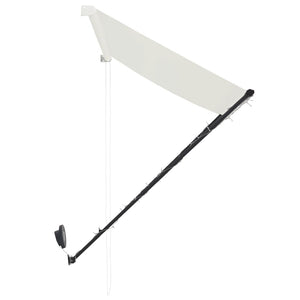 Einziehbare Markise mit LED 400×150 cm Creme Stilecasa