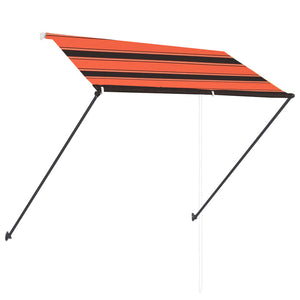 vidaXL Einziehbare Markise mit LED 250×150 cm Orange und Braun