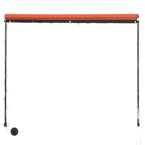 vidaXL Einziehbare Markise mit LED 250×150 cm Orange und Braun