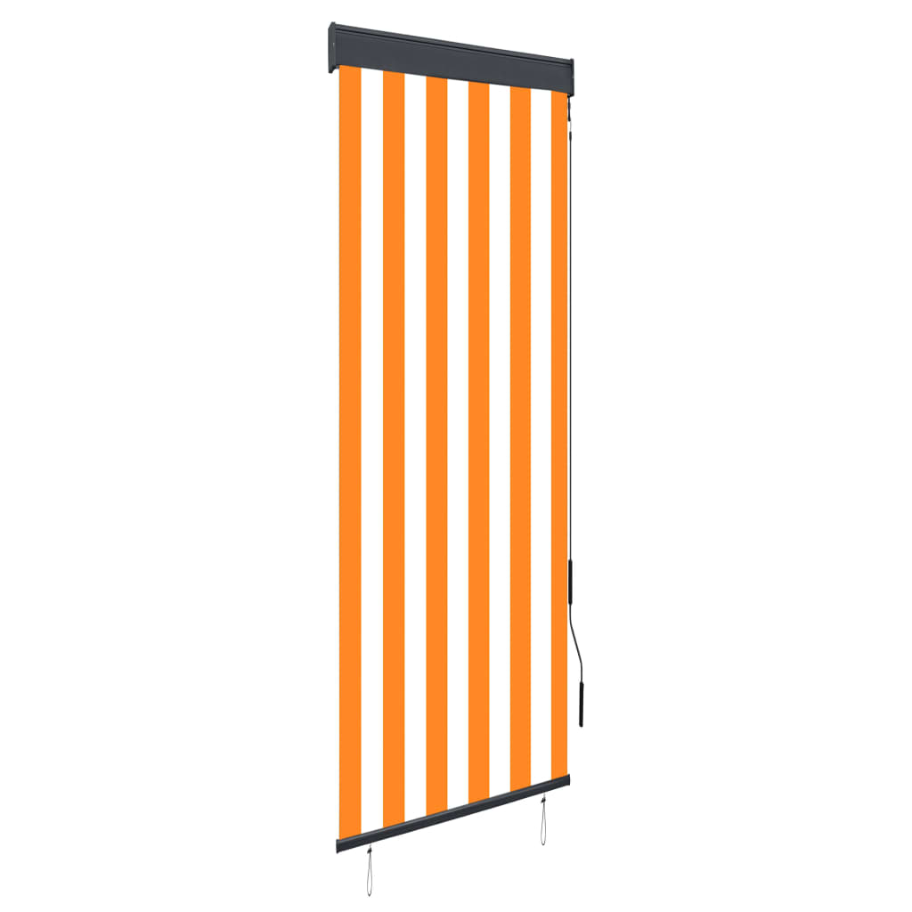 vidaXL Außenrollo 60 x 250 cm Weiß und Orange