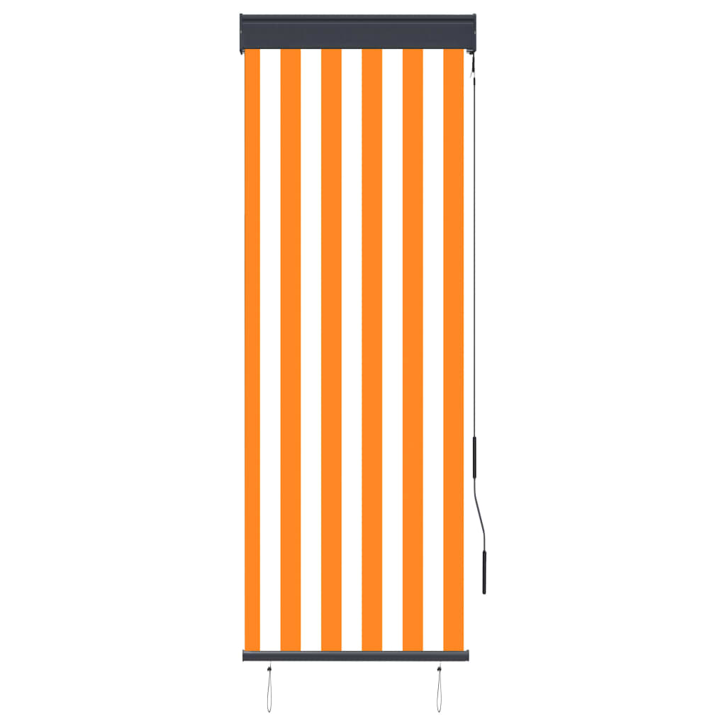 vidaXL Außenrollo 60 x 250 cm Weiß und Orange