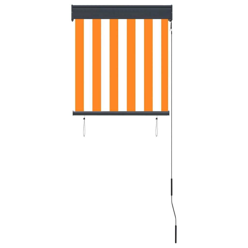 vidaXL Außenrollo 60 x 250 cm Weiß und Orange