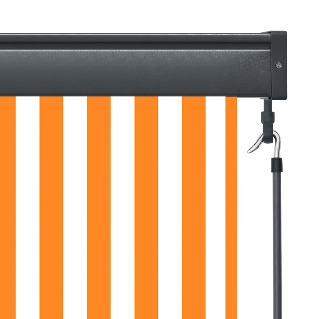 vidaXL Außenrollo 60 x 250 cm Weiß und Orange