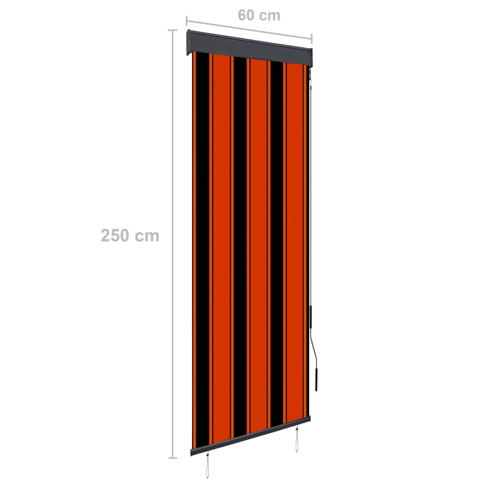 vidaXL Außenrollo 60 x 250 cm Orange und Braun