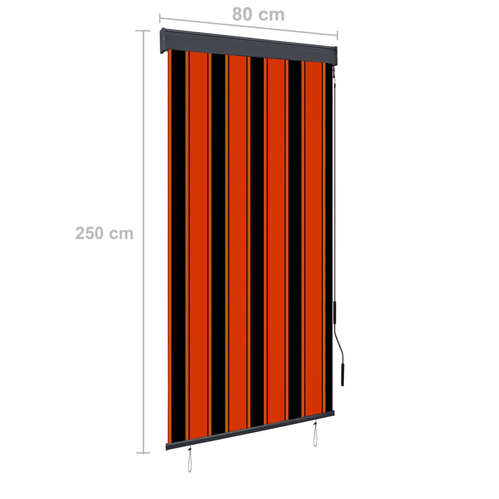 vidaXL Außenrollo 80 x 250 cm Orange und Braun