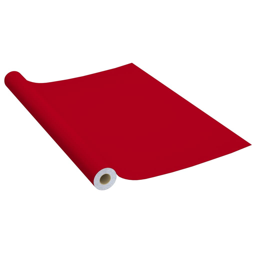 vidaXL Selbstklebende Möbelfolie Rot 500 x 90 cm PVC