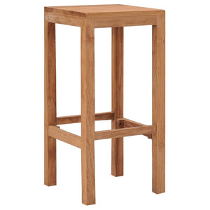 Barhocker 2 Stk. Massivholz Teak Stilecasa