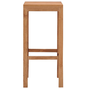 Barhocker 2 Stk. Massivholz Teak Stilecasa