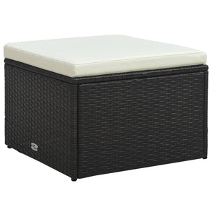 vidaXL 4-tlg. Garten-Lounge-Set mit Auflagen Poly Rattan Braun