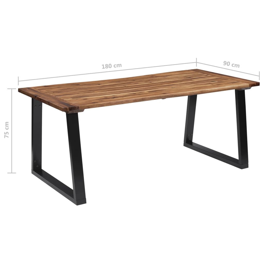 Esstisch Massivholz Akazie 180 x 90 cm Stilecasa