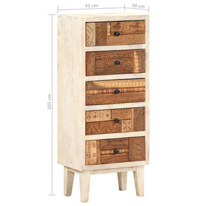 vidaXL Highboard mit Schubladen 45x30x105 cm Altholz Massiv