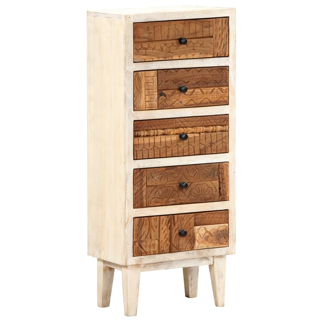 vidaXL Highboard mit Schubladen 45x30x105 cm Altholz Massiv