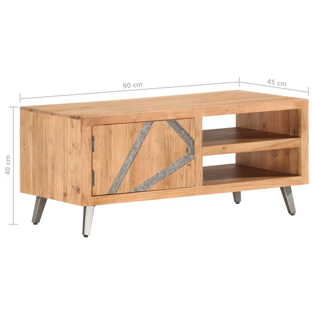 vidaXL Couchtisch 90×45×40 cm Massivholz Akazie