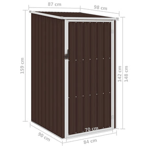 Gerätehaus Braun 87x98x159 cm Verzinkter Stahl Stilecasa