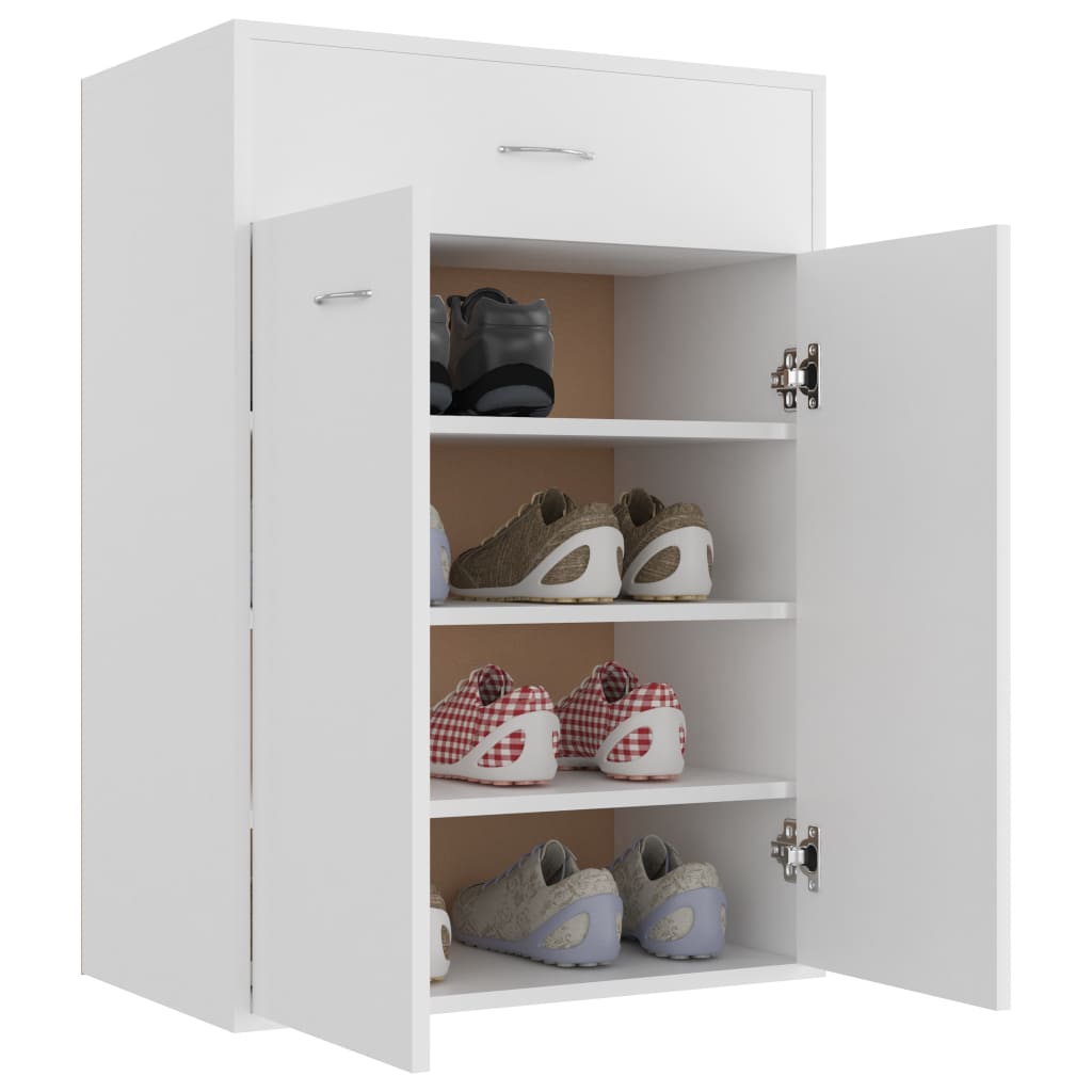 Schuhschrank Weiß 60×35×84 cm Holzwerkstoff Stilecasa