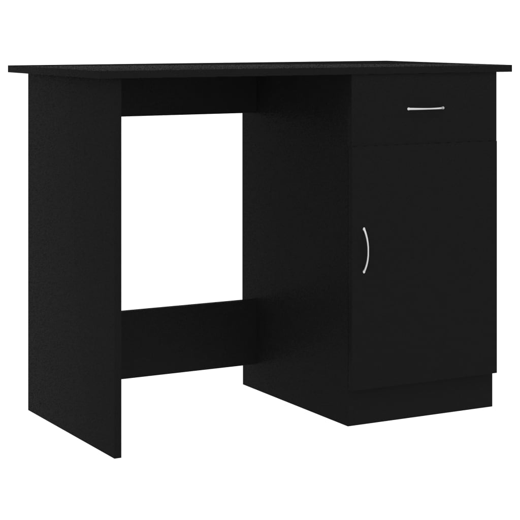 vidaXL Schreibtisch Schwarz 100x50x76 cm Holzwerkstoff