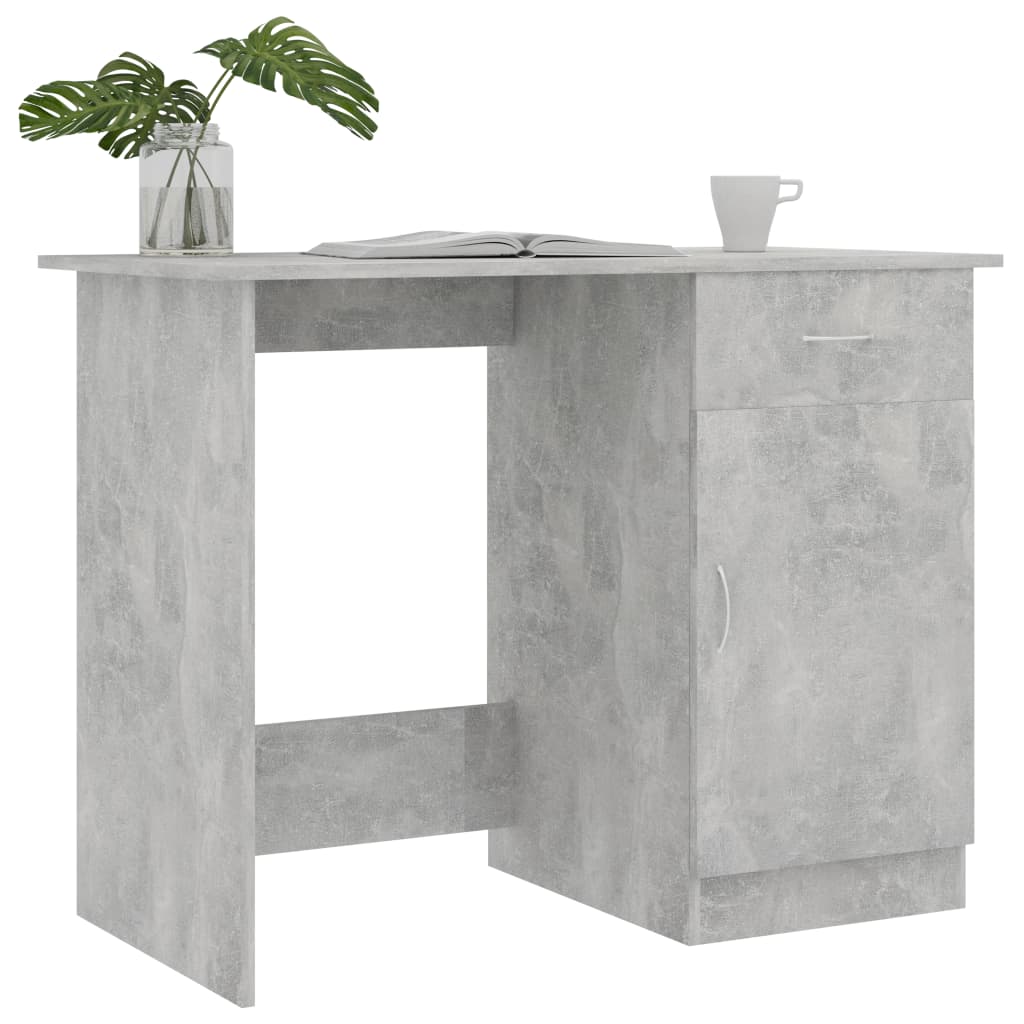 vidaXL Schreibtisch Betongrau 100x50x76 cm Holzwerkstoff