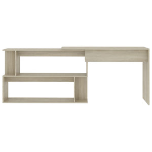 Eckschreibtisch Sonoma-Eiche 200x50x76 cm Holzwerkstoff Stilecasa