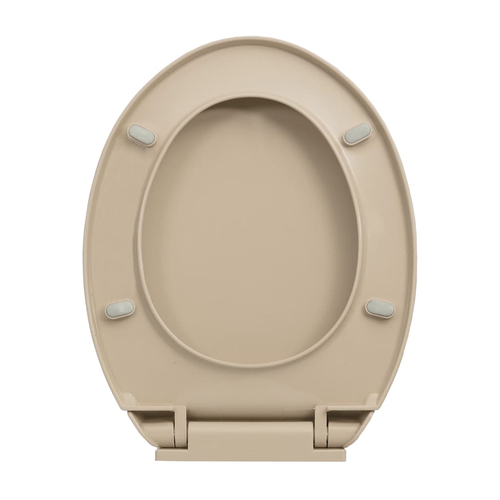 vidaXL Toilettensitz mit Absenkautomatik Beige Oval