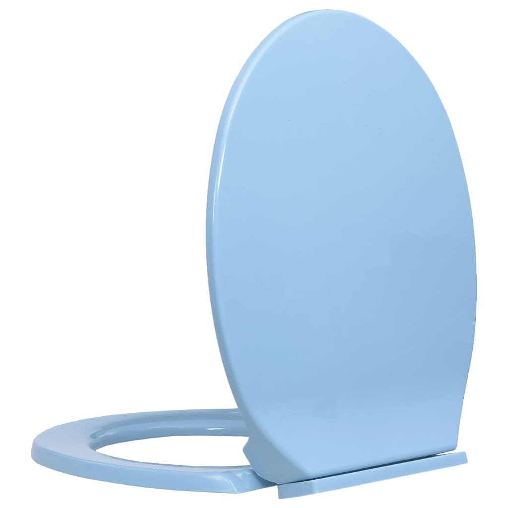 Toilettensitz mit Absenkautomatik Blau Oval Stilecasa