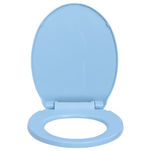 Toilettensitz mit Absenkautomatik Blau Oval Stilecasa