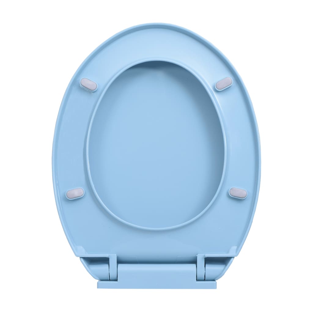 Toilettensitz mit Absenkautomatik Blau Oval Stilecasa