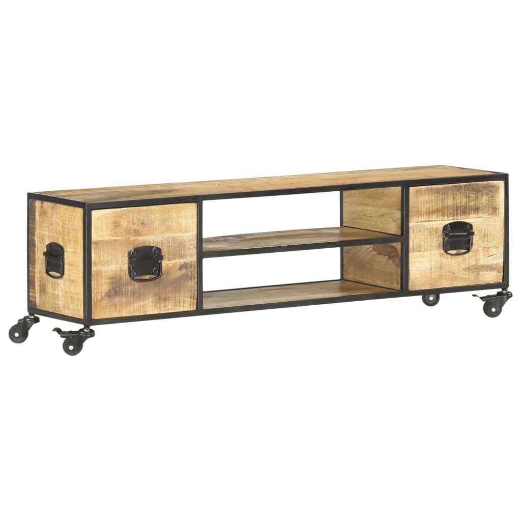 vidaXL TV-Schrank 130x30x39 cm Massivholz Mango