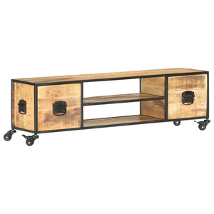 vidaXL TV-Schrank 130x30x39 cm Massivholz Mango