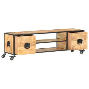 vidaXL TV-Schrank 130x30x39 cm Massivholz Mango