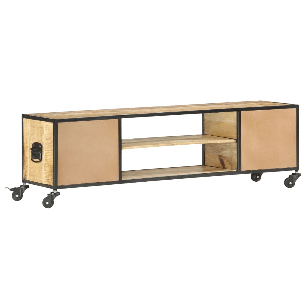 vidaXL TV-Schrank 130x30x39 cm Massivholz Mango