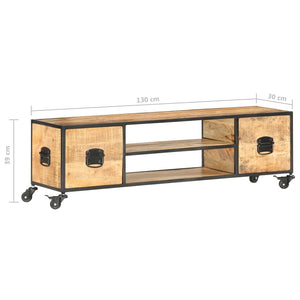 vidaXL TV-Schrank 130x30x39 cm Massivholz Mango