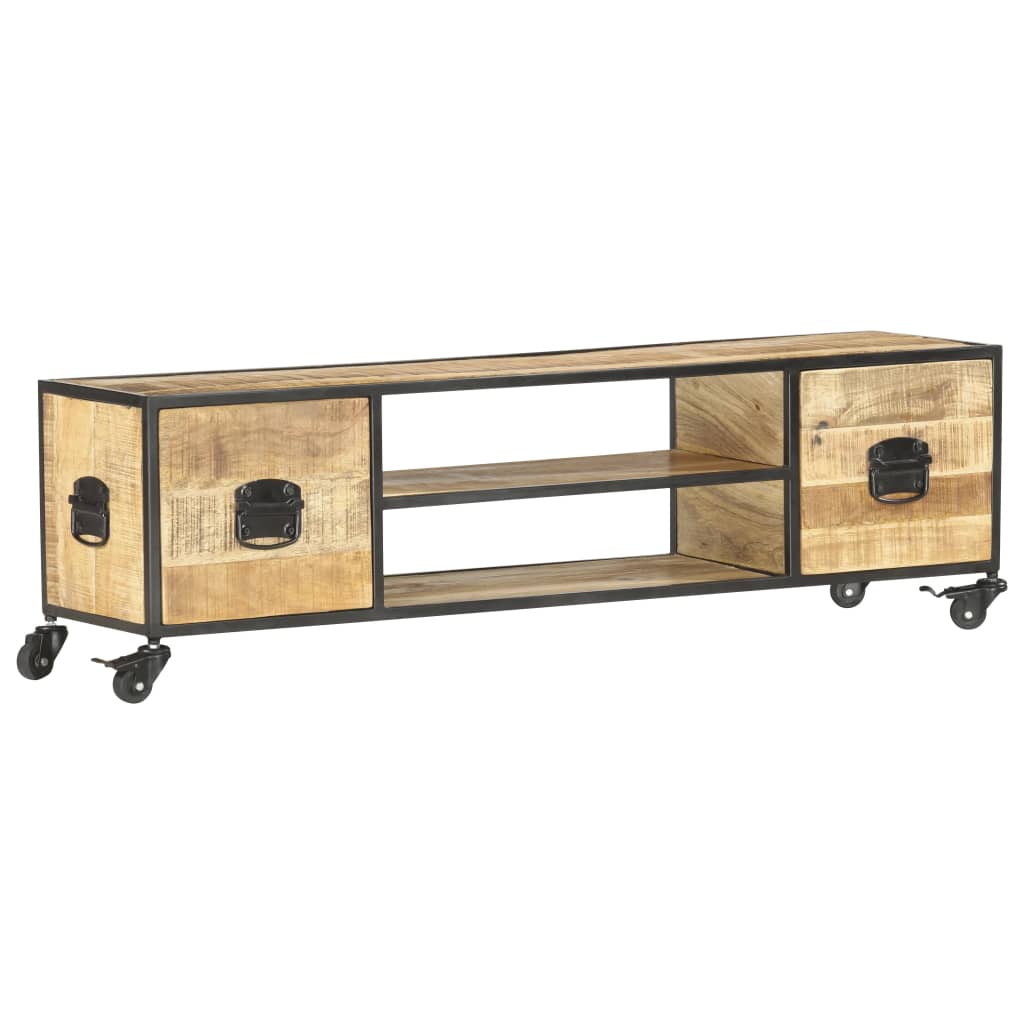 vidaXL TV-Schrank 130x30x39 cm Massivholz Mango