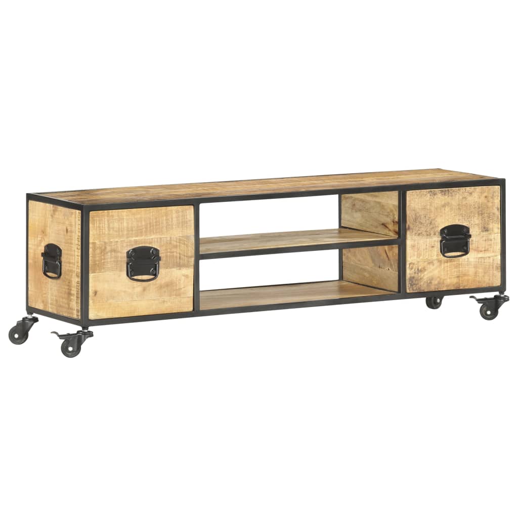 vidaXL TV-Schrank 130x30x39 cm Massivholz Mango