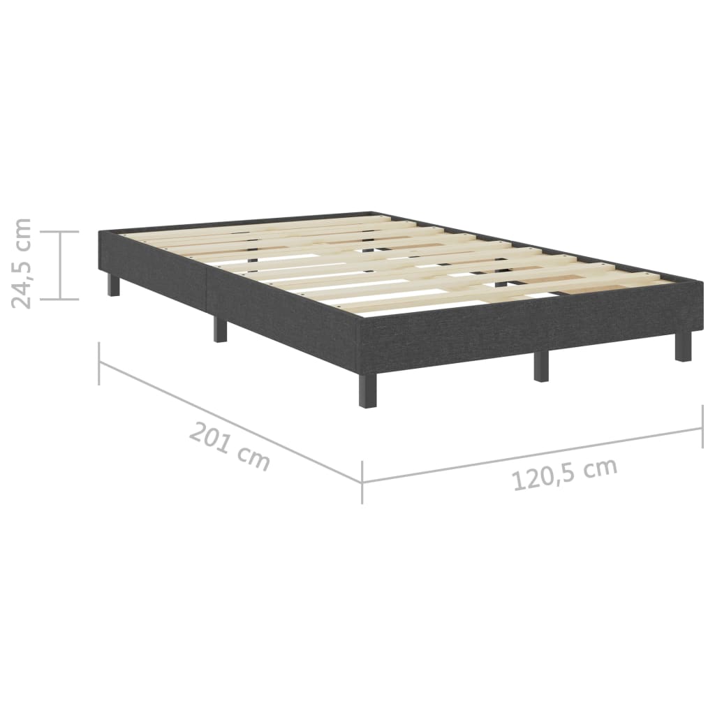 vidaXL Boxspring-Bettgestell Grau Stoff 120x200 cm