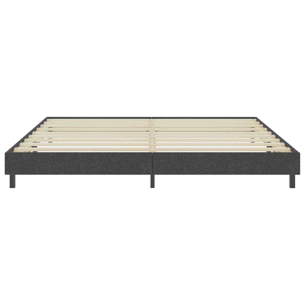 vidaXL Boxspring-Bettgestell Grau Stoff 200x200 cm