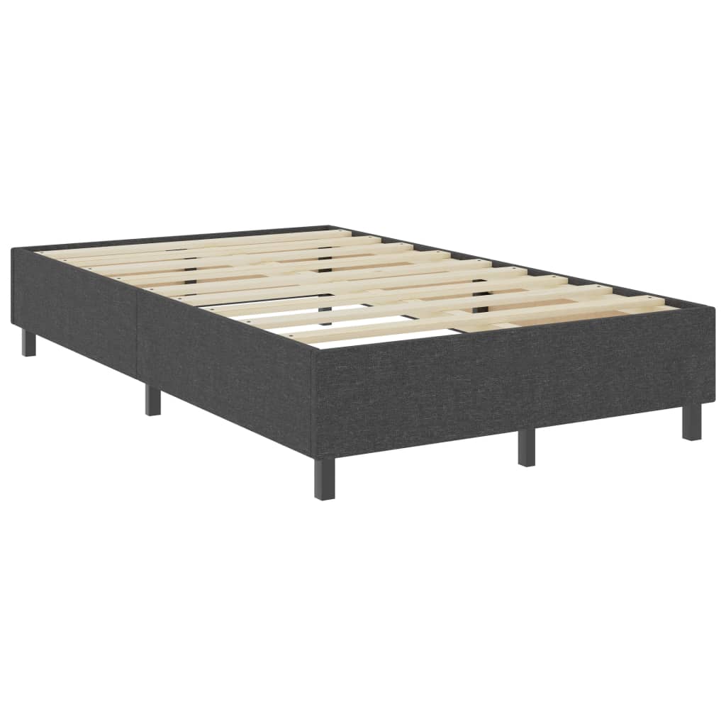 vidaXL Boxspring-Bettgestell Grau Stoff 120x200 cm